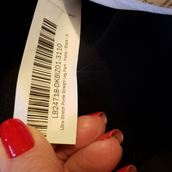 Quince Stretch Ponte Straight Leg Lady's Pant Color: Black - Picture 5 of 12